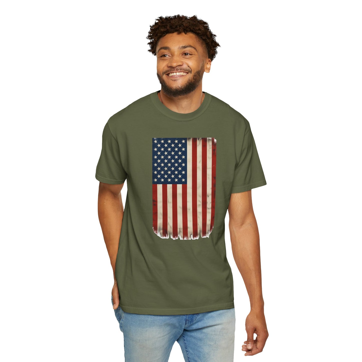 Flag USA - Unisex Garment-Dyed T-shirt