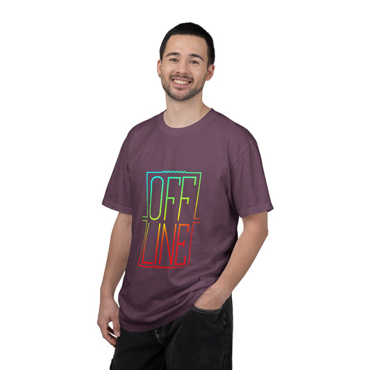 Offline Tech-Free Funny Tee Unplugged Disconnect Relaxation Peaceful Living No Screen Digital Break Unisex Heavy Cotton T-Shirt