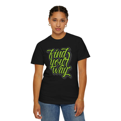 Find Your Way Direction Guidance Tee Exploration Adventure Destination Unisex Heavy Cotton T-Shirt