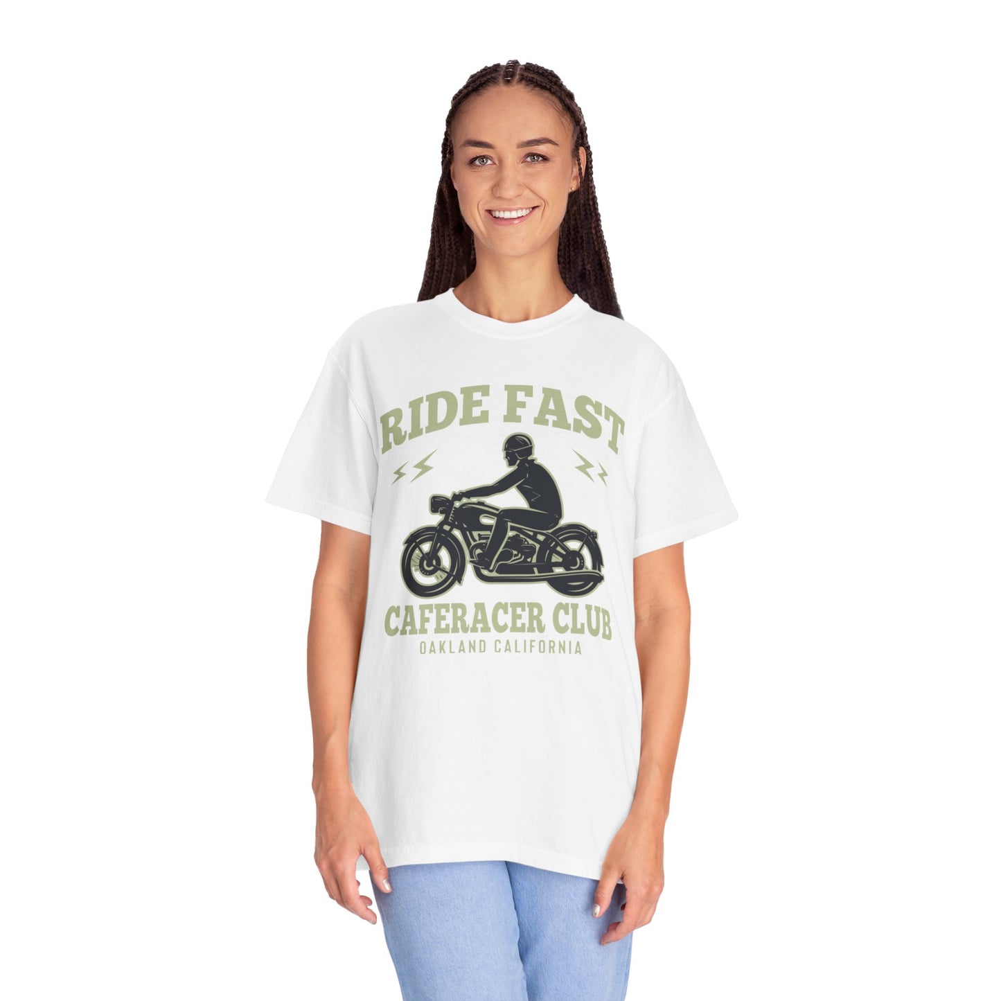 Thriller Ride Fast Caferacer Motorcycle Club Bike Lovers High-speed Adventure Bike Unisex Heavy Cotton T-Shirt