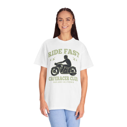 Thriller Ride Fast Caferacer Motorcycle Club Bike Lovers High-speed Adventure Bike Unisex Heavy Cotton T-Shirt