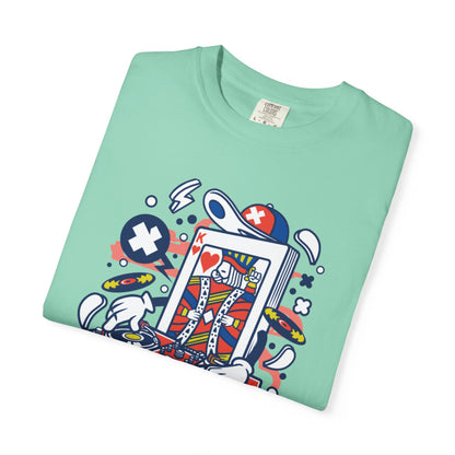 Dj King Play Card Hip Hop Vibes Trends Pop Visuals Tee Remixes Music Producer Unisex Heavy Cotton T-Shirt