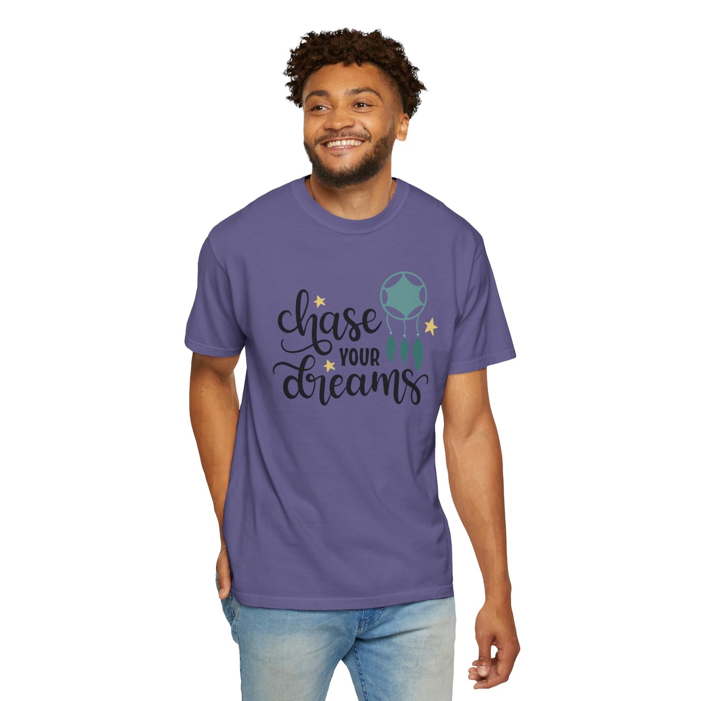 Chase Your Dreams Creativity Imagination Tee Determination Reach For The Stars Unisex Heavy Cotton T-Shirt