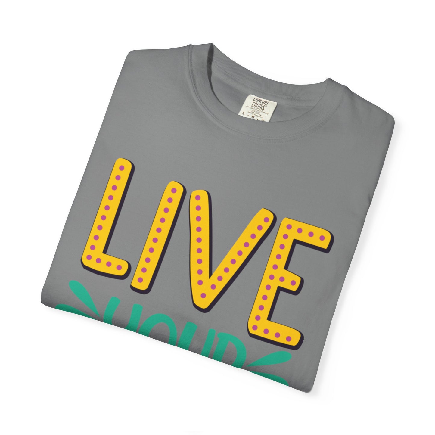 Live Your Purpose Inspirational Tee Stay Focused Positive Message Set Your Goal Empowering Personal Growth Unisex Heavy Cotton T-Shirt