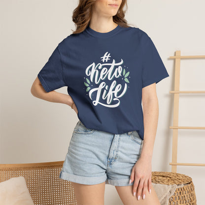 Keto Life Low-Carb Vegetables Tee Moderate Protein Fat Adaptation Intermittent Fasting Unisex Heavy Cotton T-Shirt