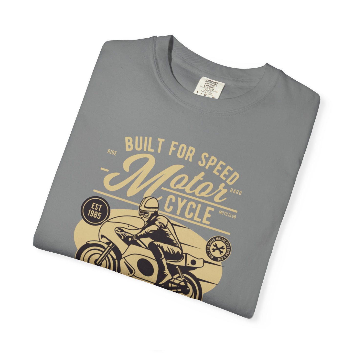 Built For Speed Motorcycle Custom Engine Club Motorbike Lovers Trendy Tee High-speed Rider Adventure Racer Unisex Heavy Cotton T-Shirt