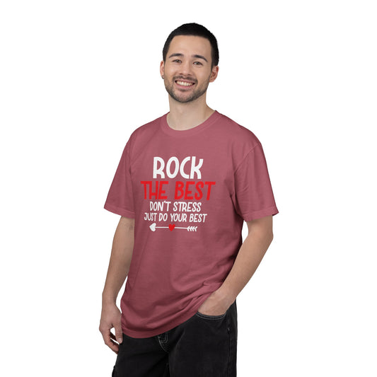 Motivational Rock The Best Stop Wishing Start Doing Action Goal Setting Modern Tee Achievement Self-Improvement Unisex Heavy Cotton T-Shirt