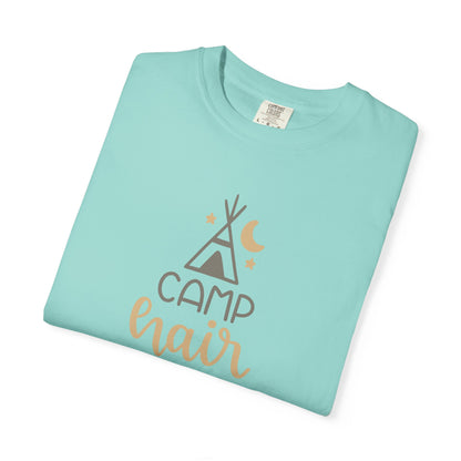 Camp Hair Don’t Care Adventure Mountain Tee Fun Activities Unisex Heavy Cotton T-Shirt