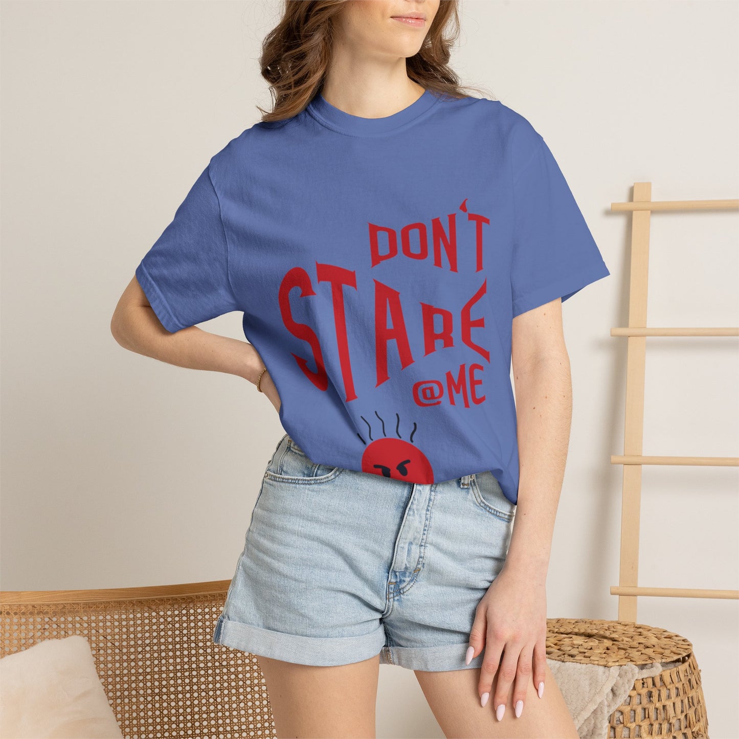 Don’t Stare Me Politeness Tee Personal Space Self-Consciousness Respect Boundaries Unisex Heavy Cotton T-Shirt