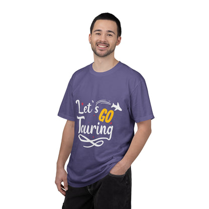Let’s Go Touring Trendy Tee Travel Addict Exploring Adventurous Tour Lover Tourist Journey Unisex Heavy Cotton T-Shirt