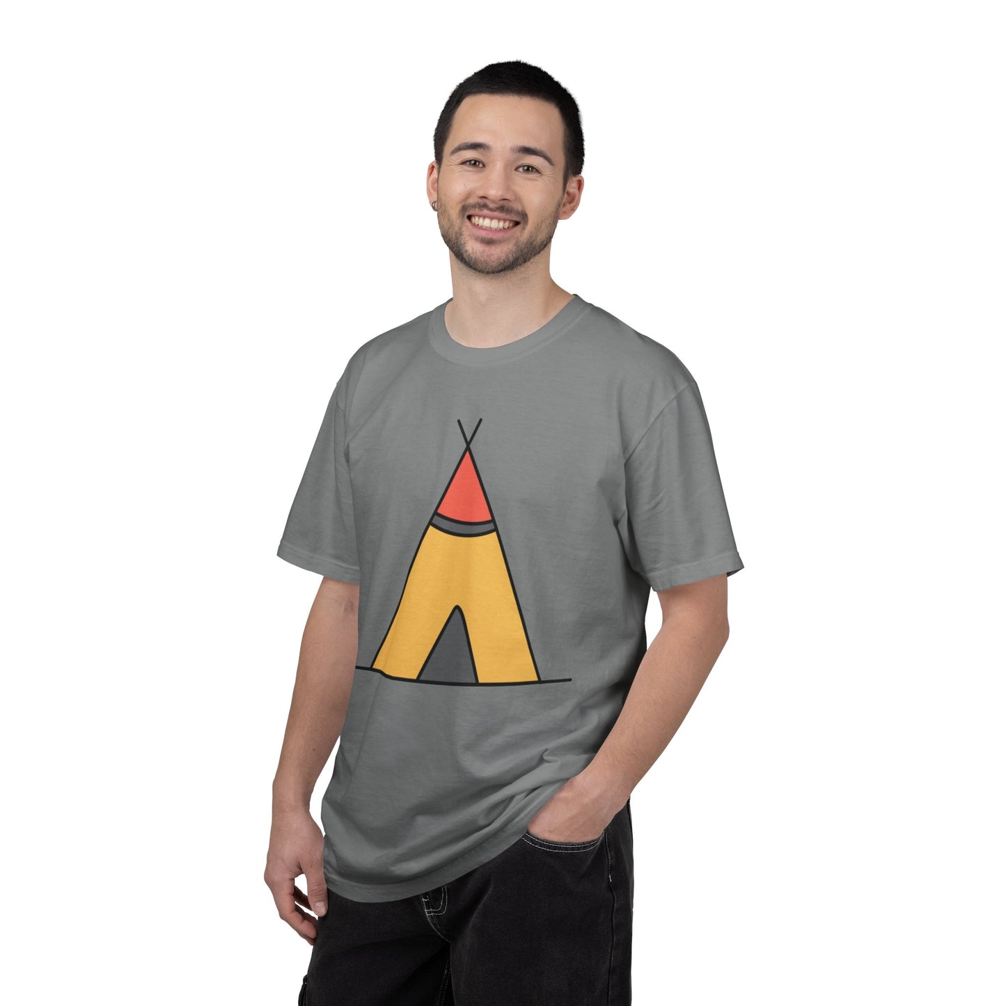 Camping  Adventure Lovers Tee Nature Exploration Bonfire Travel Van Unisex Heavy Cotton T-Shirt