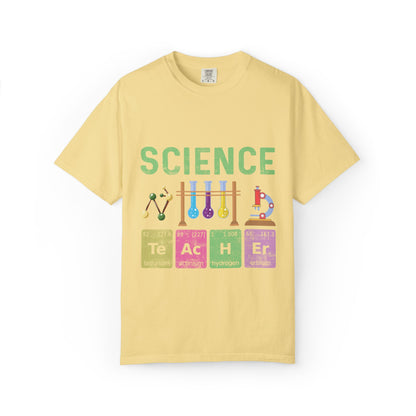 Inspirational Science Microscope Periodic Table Science Lab Chemicals Unisex Heavy Cotton T-Shirt