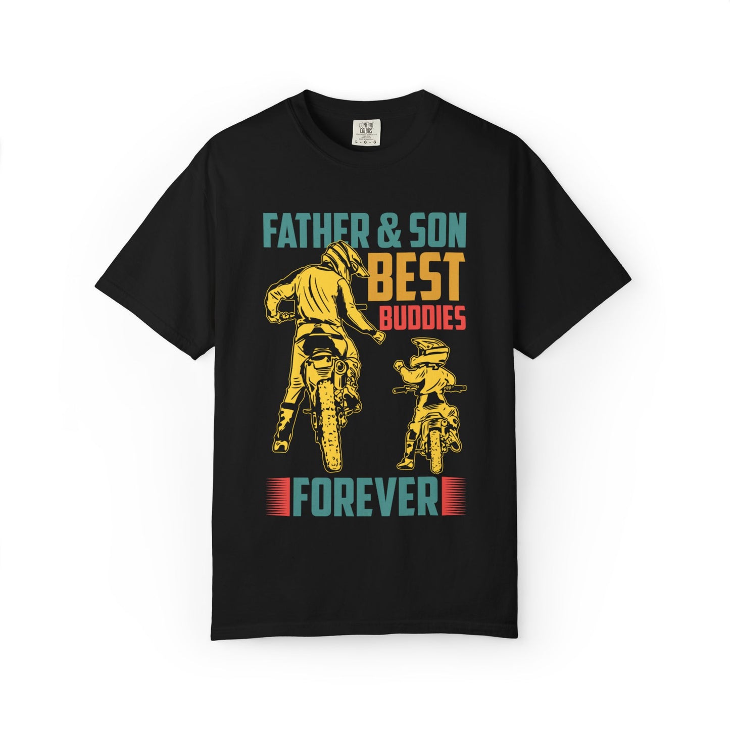 Lovable Father And Son Best Buddies Forever Role Model Loving Father Fatherhood Heroic Dad Unisex Heavy Cotton T-Shirt