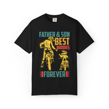 Lovable Father And Son Best Buddies Forever Role Model Loving Father Fatherhood Heroic Dad Unisex Heavy Cotton T-Shirt