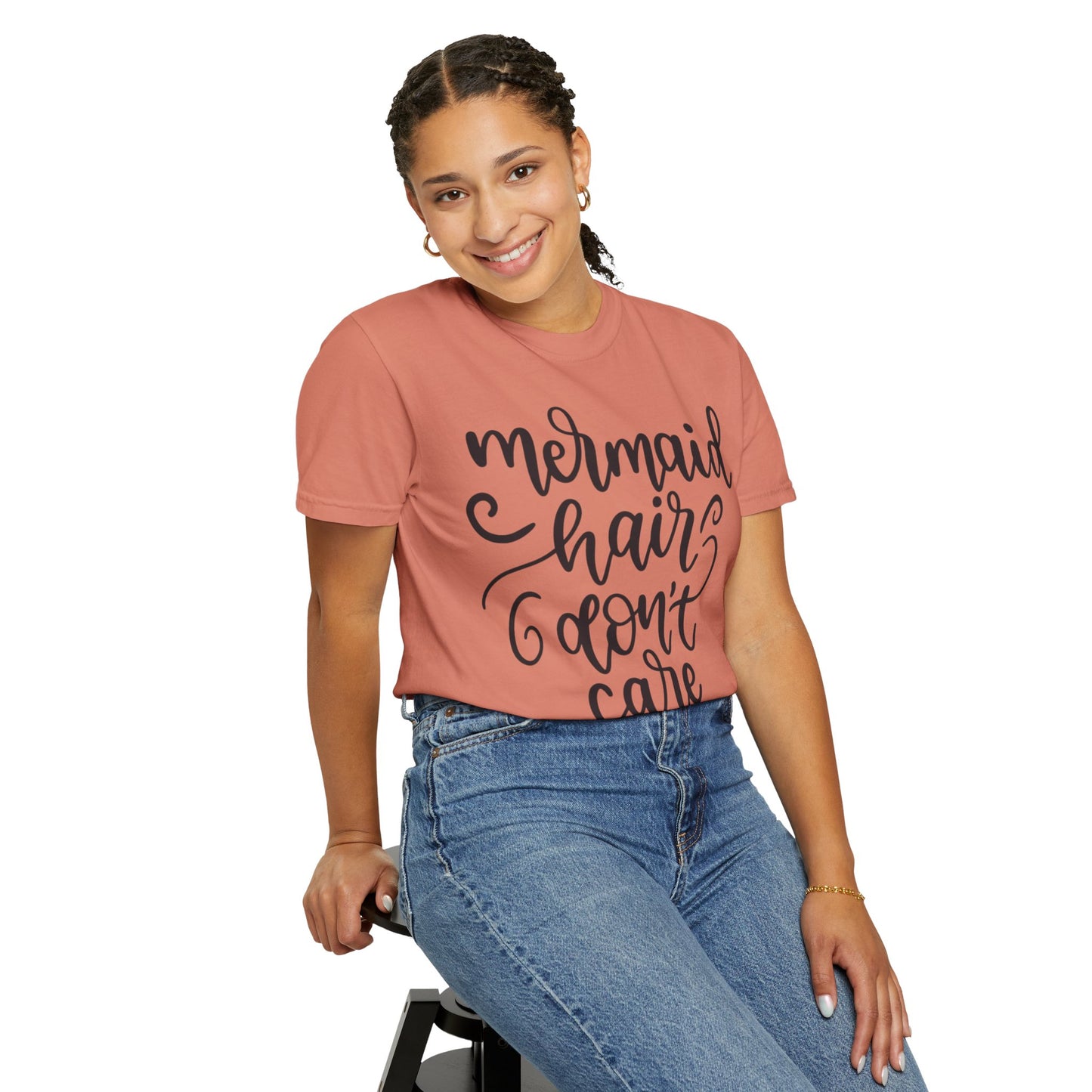 Mermaid Hair Don’t Care Heartwarming Lovely Tee Adorable Sweet Charismatic Underwater Beauty Ocean Guardians Unisex Heavy Cotton T-Shirt
