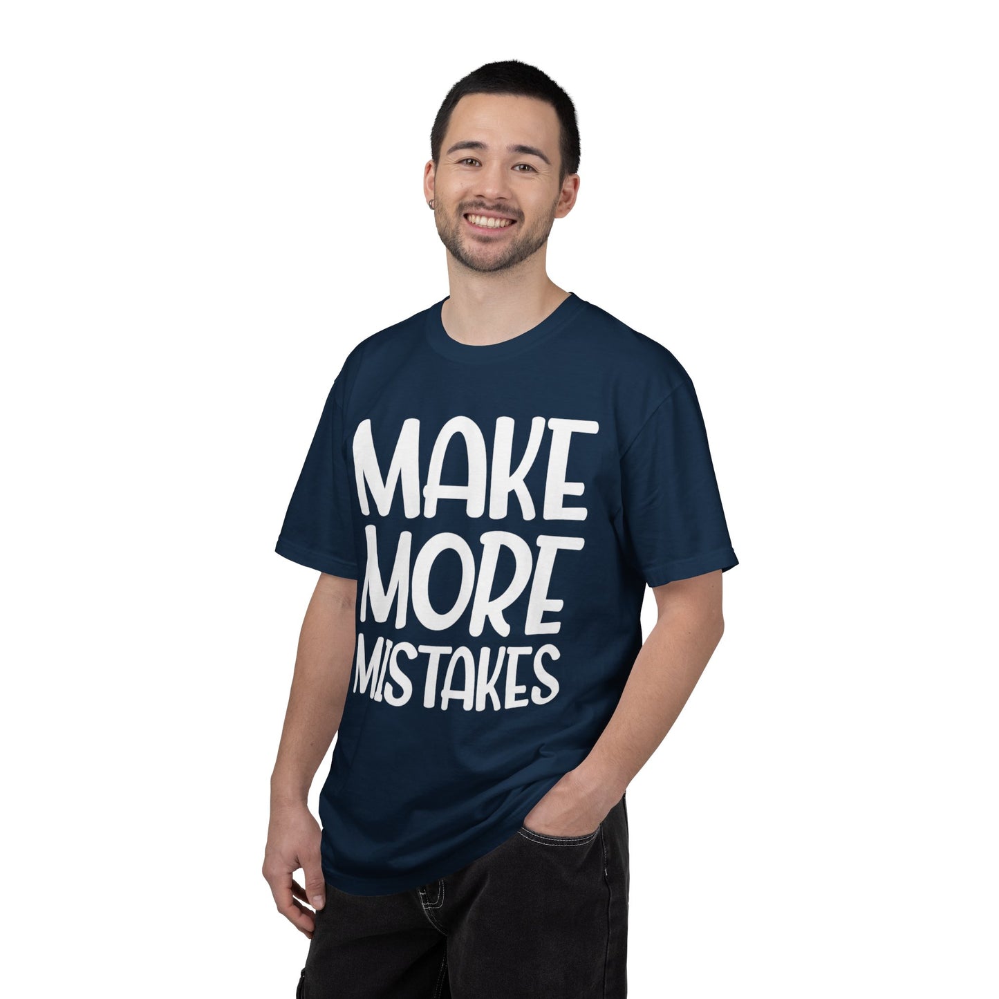 Make More Mistakes Trendy Tee Learning Journey Empowerment Creative Passionate Hard Work Keep Trying Unisex Heavy Cotton T-Shirt
