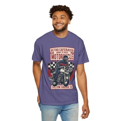 Retro Caferacer Vintage King Of The Road Classic Tee Bike Speed Racing Enthusiast Unisex Heavy Cotton T-Shirt