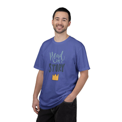 Read Me A Story Time Travel Superhero Parallel Trendy Tee Universe Fiction Connection Grand Parents Unisex Heavy Cotton T-Shirt