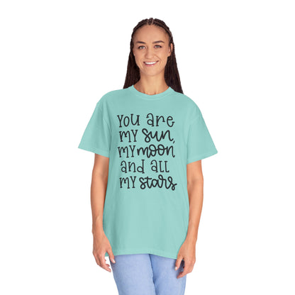 You Are My Sun My Moon And All My Stars Lovers Tee Hug Rainbow Passion Unconditional Soulful Connection Unisex Heavy Cotton T-Shirt