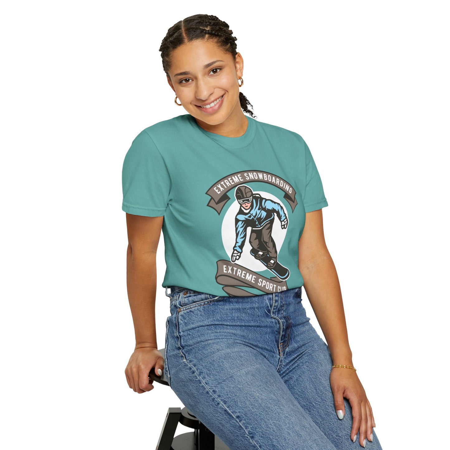 Extreme Snowboarding Sports Club Holly Jolly Winter Tee Wonderland Unisex Heavy Cotton T-Shirt