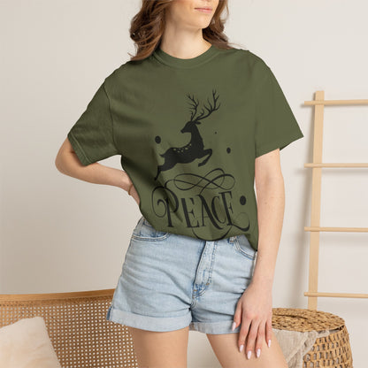 Peace Harmony Unity Peacemakers Tee Merry Christmas Festival Snowflakes Season Of Joy Unisex Heavy Cotton T-Shirt