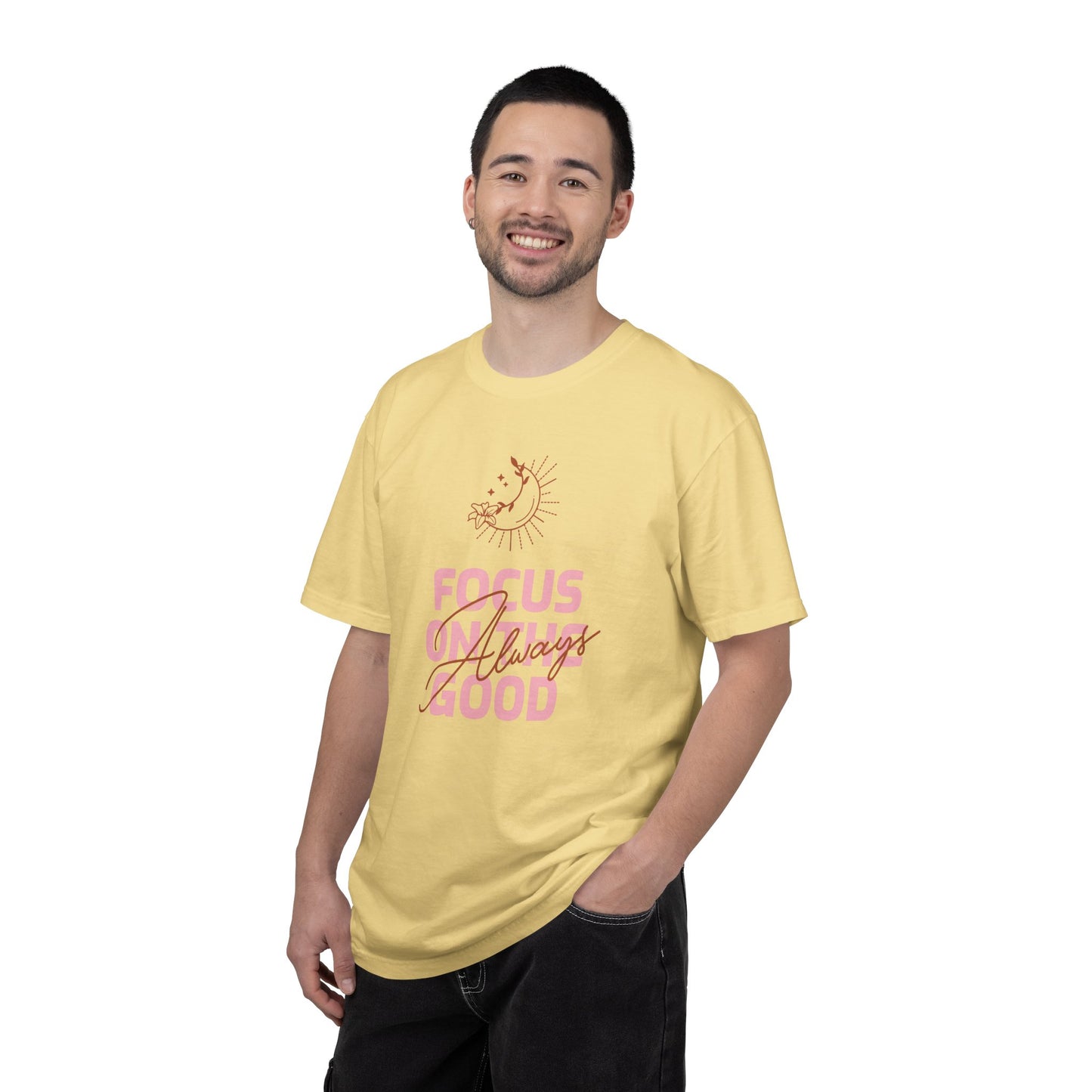 Focus on Good Trendy Tee Travel Addict Exploring Adventurous Tour Lover Tourist Journey Unisex Heavy Cotton T-Shirt