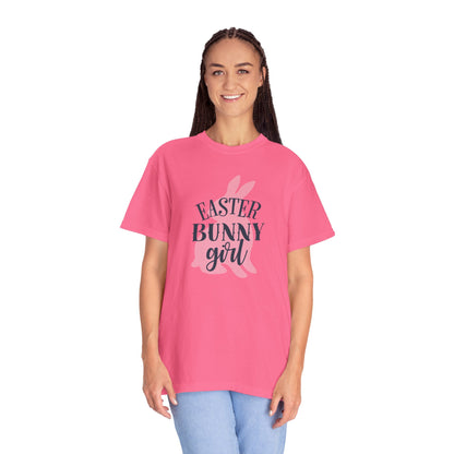 Easter Bunny Girl Holy Week Celebration Spring Festival Tee Christian Holiday Excitement Eggs Good Friday  Unisex Heavy Cotton T-Shirt