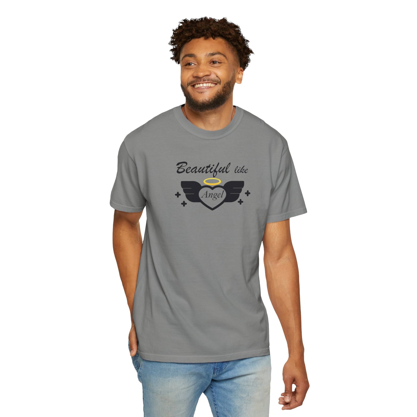 Beautiful Like Angel Politeness Tee Confidence Boost Stunning Gracefulness Unisex Heavy Cotton T-Shirt