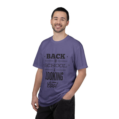 Funny Back To School Looking Cool New Beginning Educational Journey New Classroom Backpack Notebooks Unisex Heavy Cotton T-Shirt