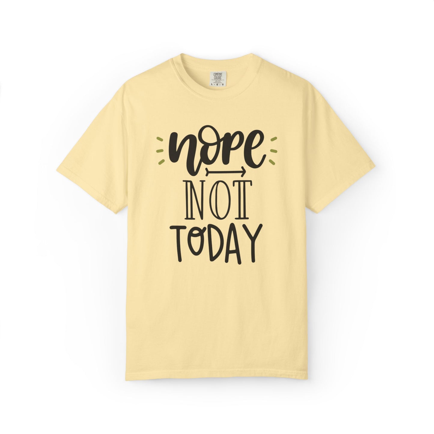 Nope Not Today Idle Moments Tee Cozy Living Contented Loafing Unisex Heavy Cotton T-Shirt