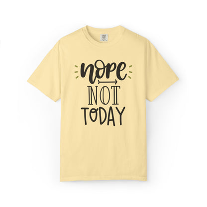 Nope Not Today Idle Moments Tee Cozy Living Contented Loafing Unisex Heavy Cotton T-Shirt