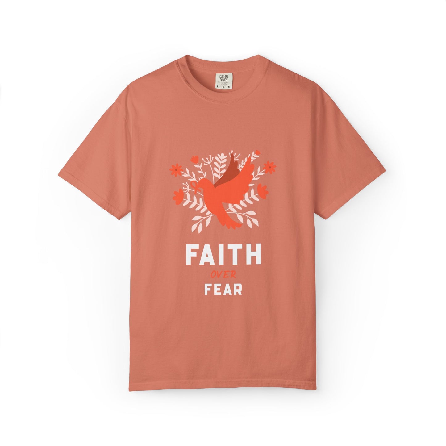 Faith Over Fear Stop Wishing Start Doing Action Goal Setting Modern Tee Achievement Self-Improvement Unisex Heavy Cotton T-Shirt