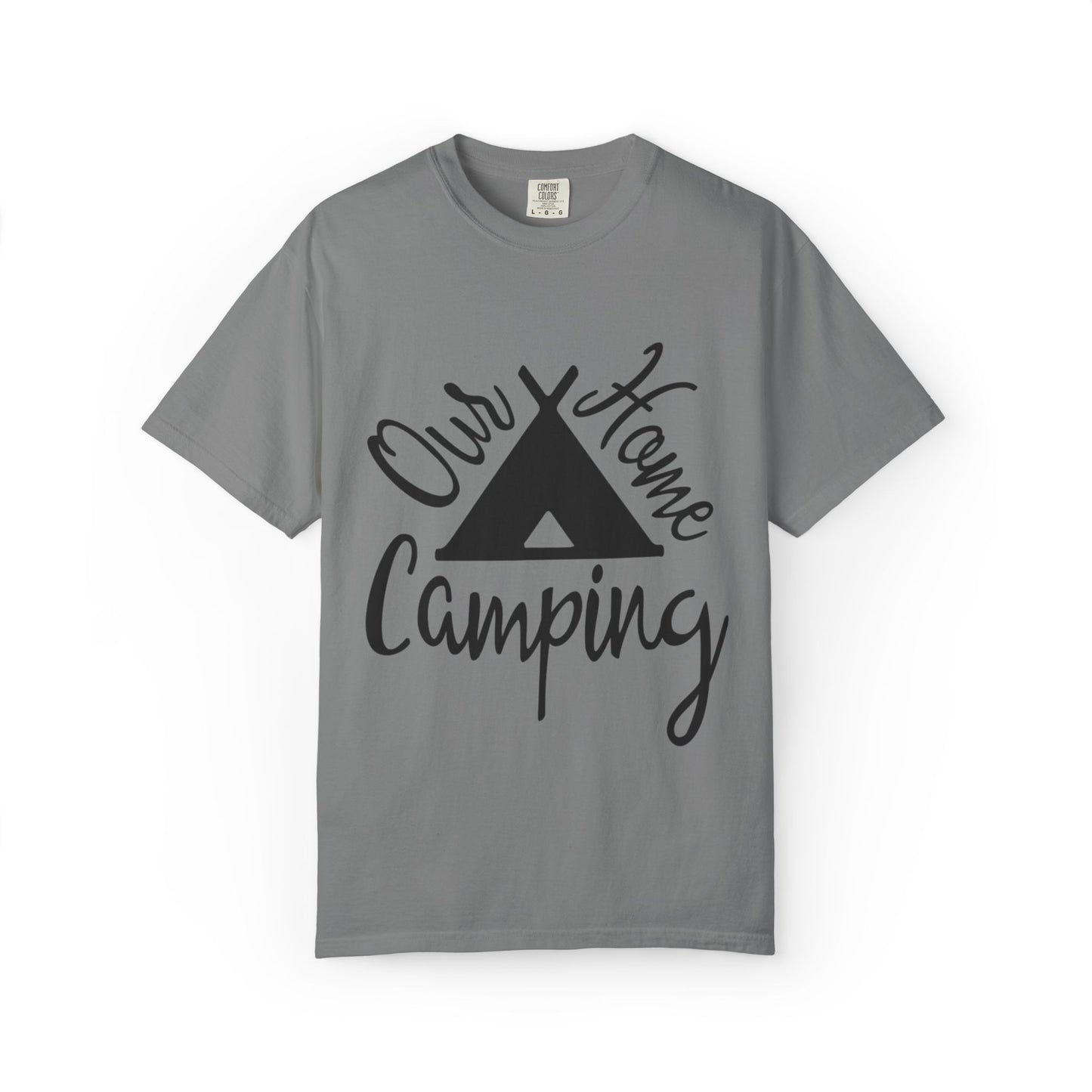 Our Home Camping Freedom Fighter Adventure Lovers Tee Nature Exploration Bonfire Travel Van Unisex Heavy Cotton T-Shirt