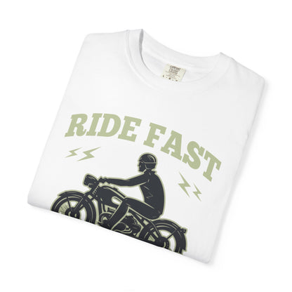 Thriller Ride Fast Caferacer Motorcycle Club Bike Lovers High-speed Adventure Bike Unisex Heavy Cotton T-Shirt