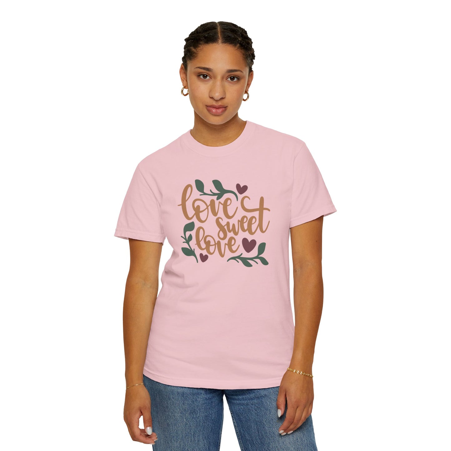 Love Sweet Love Boundless Love Affection Lover’s Tee Infinite Bliss Butterfly Kisses Evergreen Romance Unisex Heavy Cotton T-Shirt