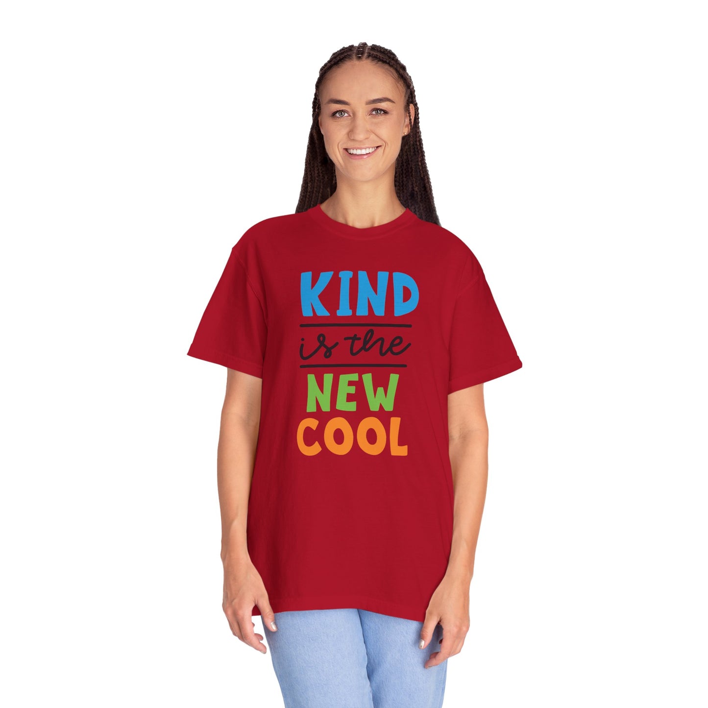 Kind Is The New Cool Positive Affirmation Tee Heartfelt Advice Inspirational Words Unisex Heavy Cotton T-Shirt