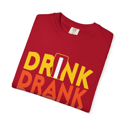 Funny Drink Drank Drunk Want To Drink Beer sarcastic Beer Glass Sip & Smile Unisex Heavy Cotton T-Shirt