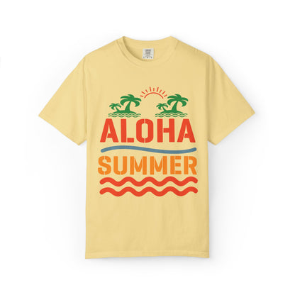 Exciting Aloha Summer Sunshine Beach Days White Sand Summer Camp Vacation Mode Sunny Days Unisex Heavy Cotton T-Shirt