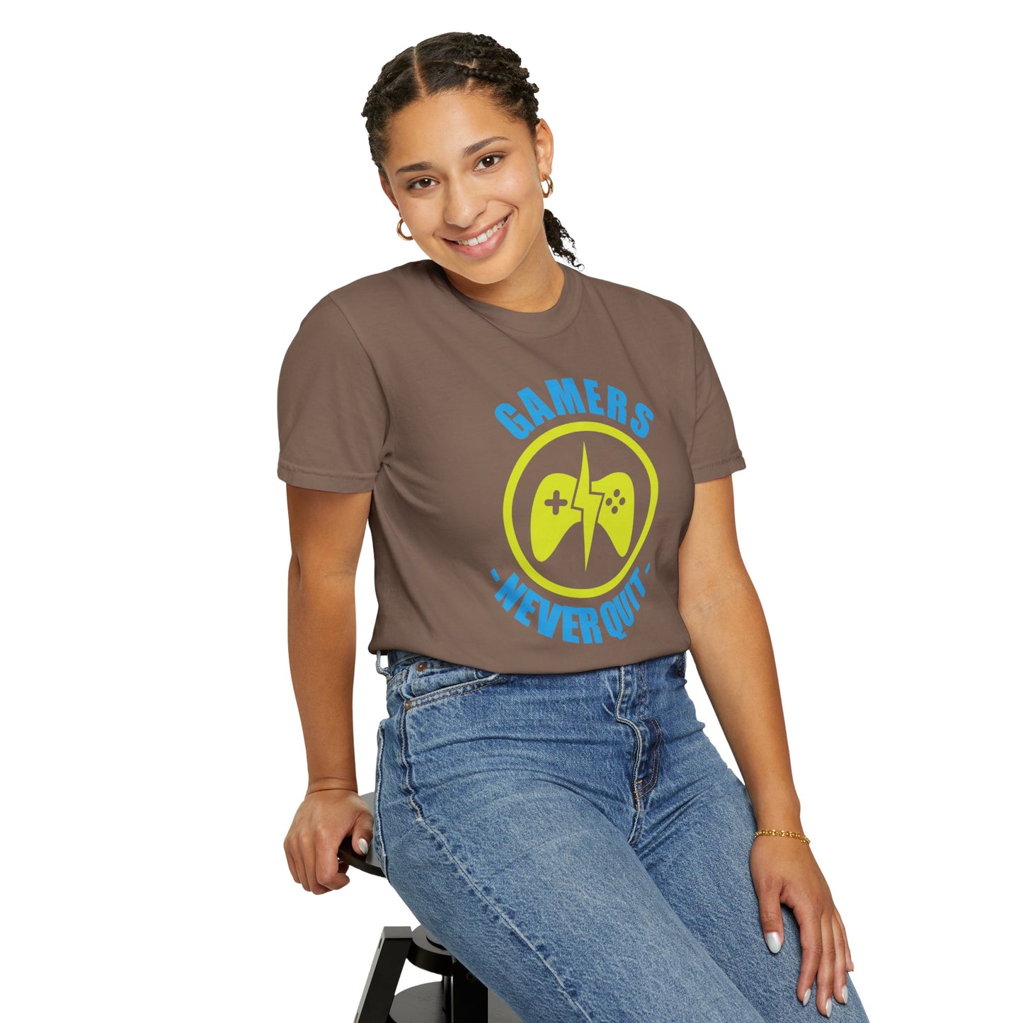 Inspirational Gamers Never Quit Virtual Immortality Forever A Gamer Immortalized In Pixels Unisex Heavy Cotton T-Shirt