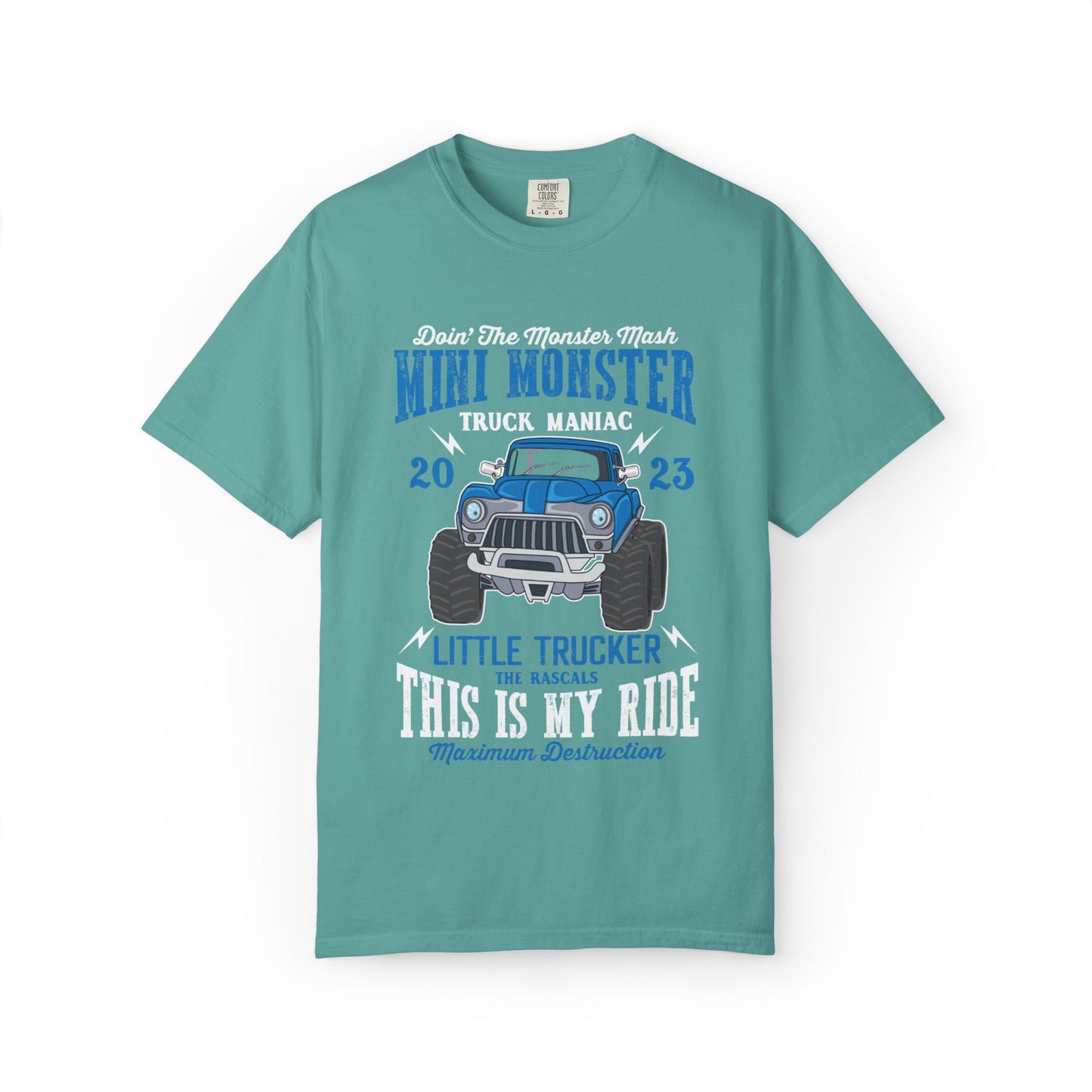 Funny Mini Monster Truck Manic Speed Truck Power Sarcastic Extreme Adventure Four-Wheel Drive Unisex Heavy Cotton T-Shirt