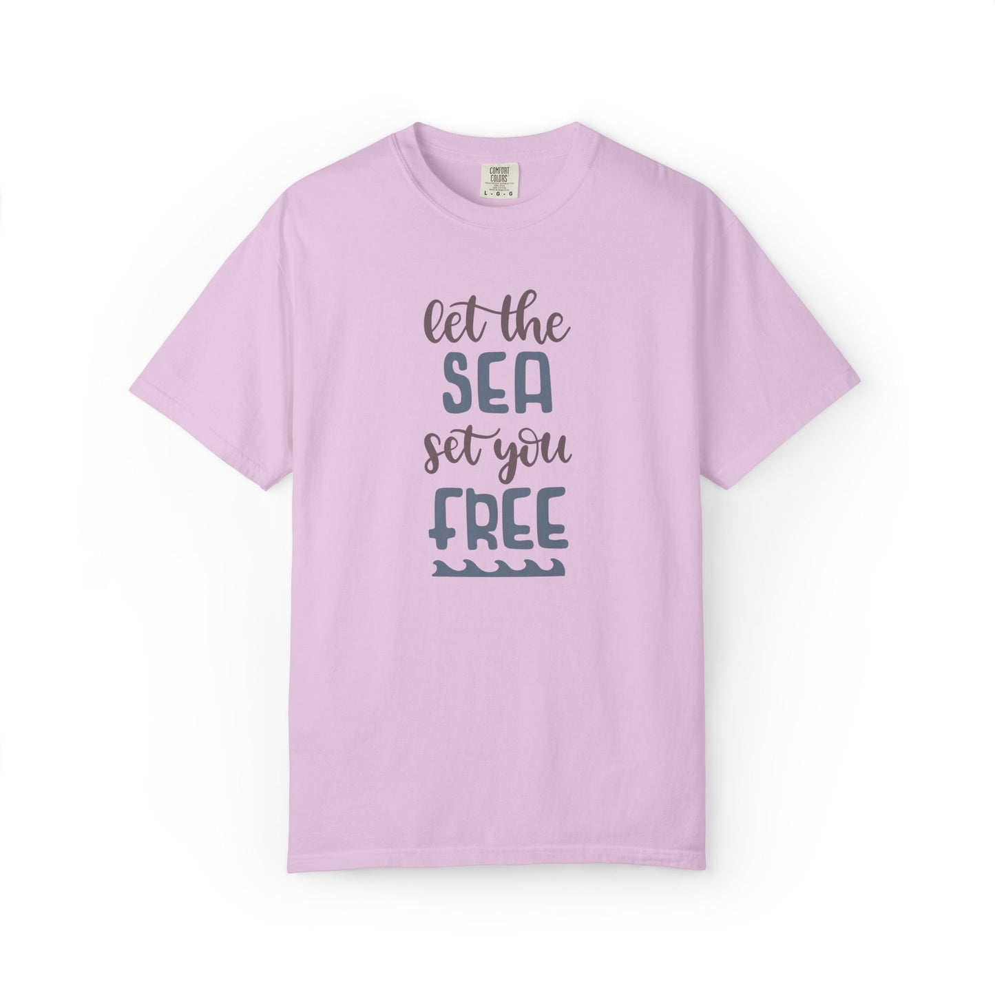 Let The Sea Set You Free Summer Tee Sunshine Days Ice Cream Camping Beachcombing Unisex Heavy Cotton T-Shirt
