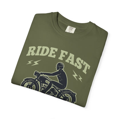 Thriller Ride Fast Caferacer Motorcycle Club Bike Lovers High-speed Adventure Bike Unisex Heavy Cotton T-Shirt