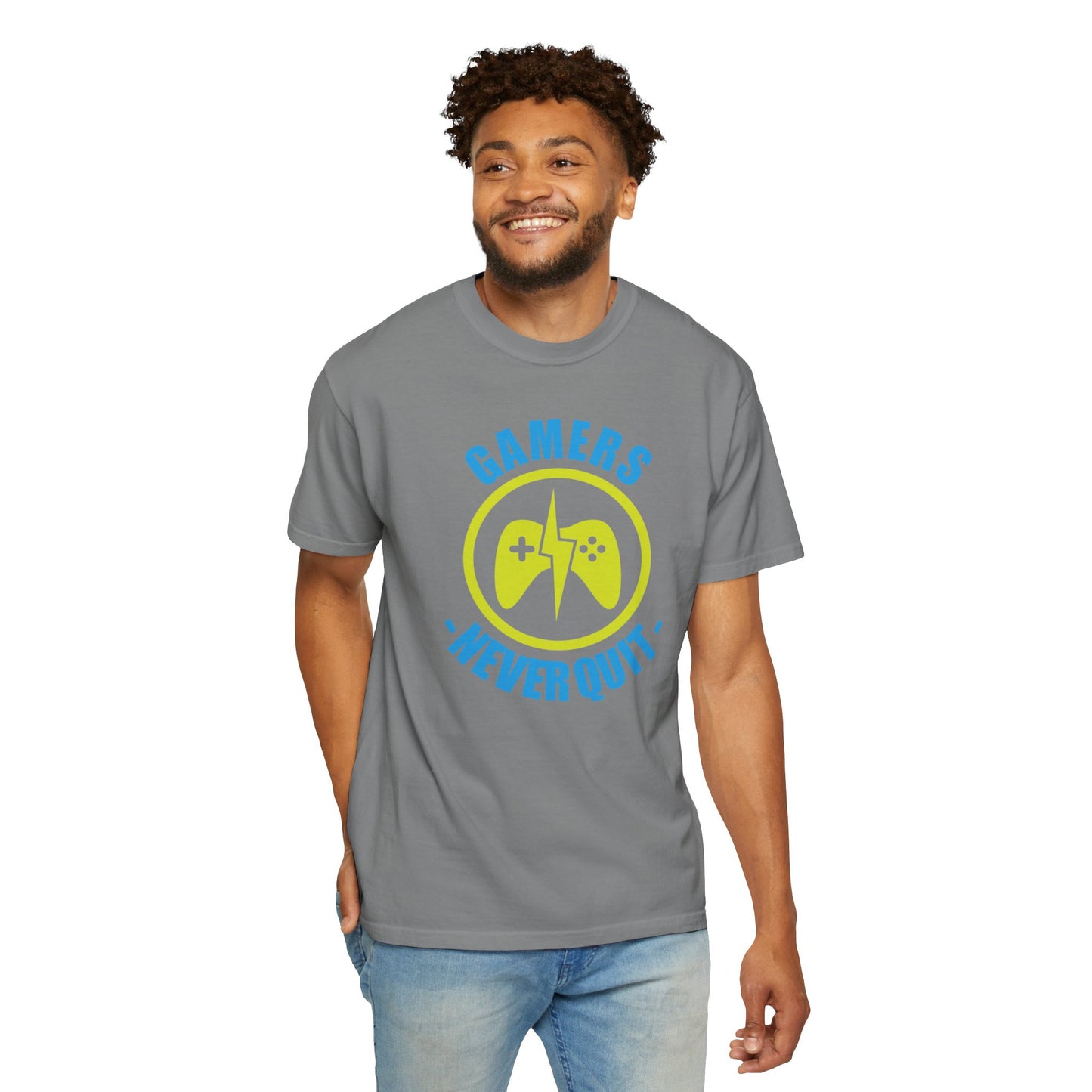 Inspirational Gamers Never Quit Virtual Immortality Forever A Gamer Immortalized In Pixels Unisex Heavy Cotton T-Shirt