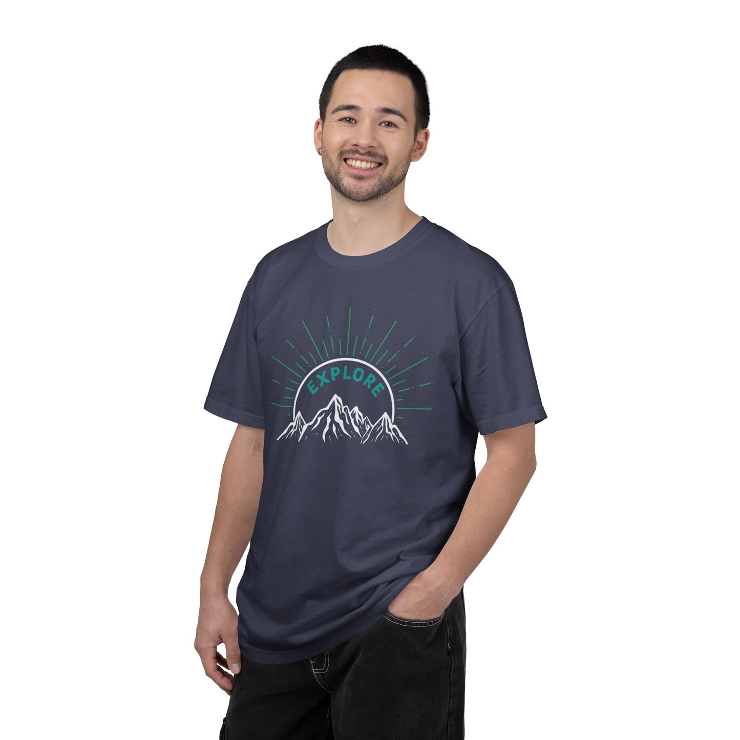 Funny Explore Mountain Adventure Tee Sarcastic Alpine Discover Camping Forest Unisex Heavy Cotton T-Shirt