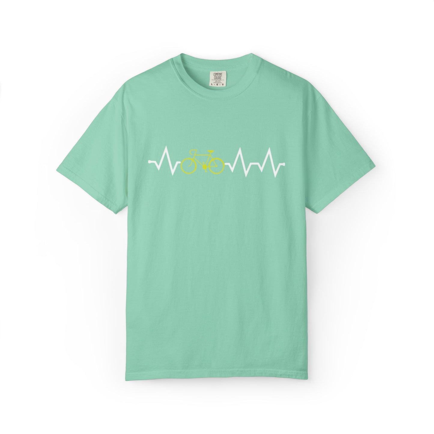 Funny Cycle Heart Beat Cycle Enthusiasm Pedal power Sarcastic Two Wheeled Adventures Unisex Heavy Cotton T-Shirt