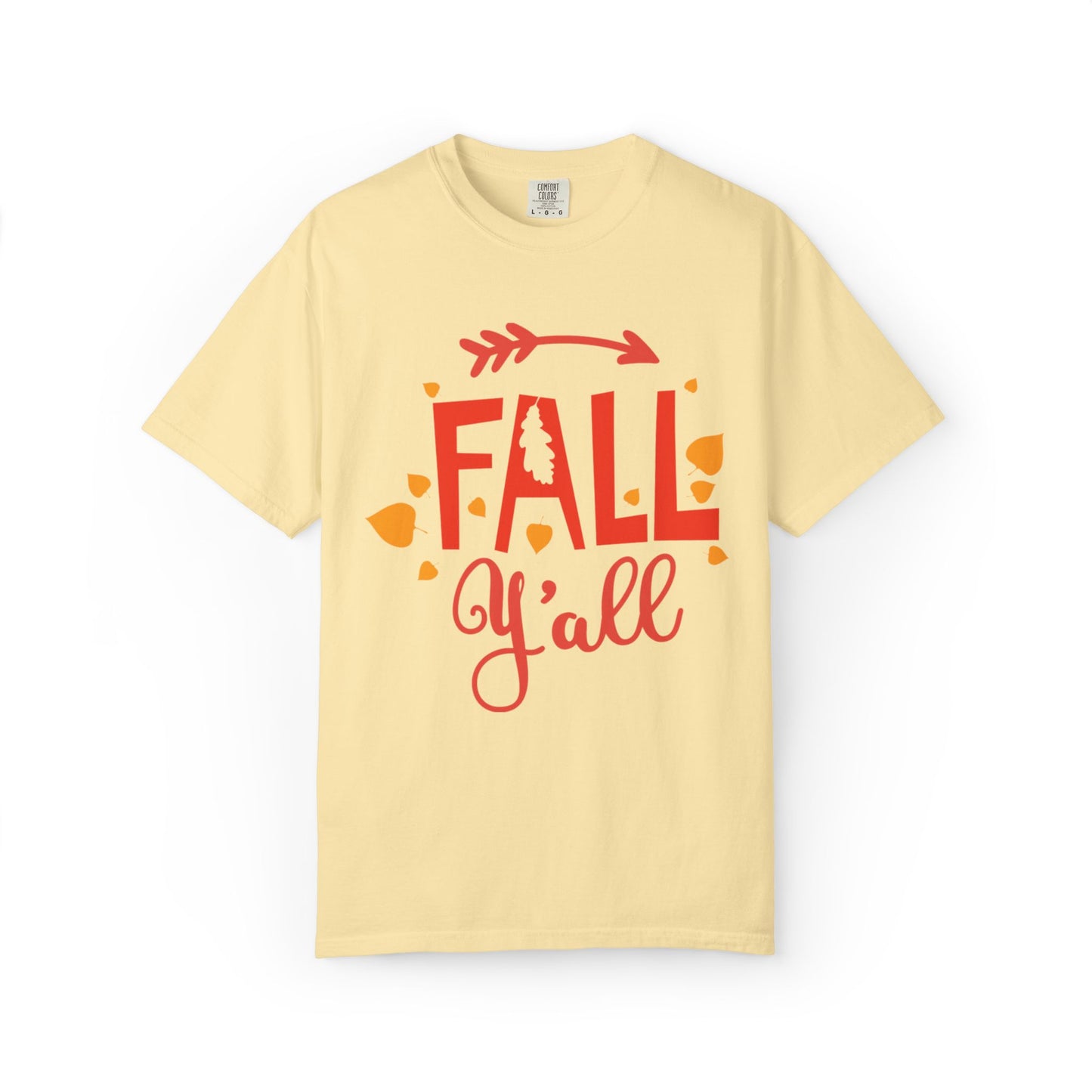 Fall Y’all Breeze Leaves Christmas Tee Jingle Bells Falling Beauty Holiday Spirit Unisex Heavy Cotton T-Shirt