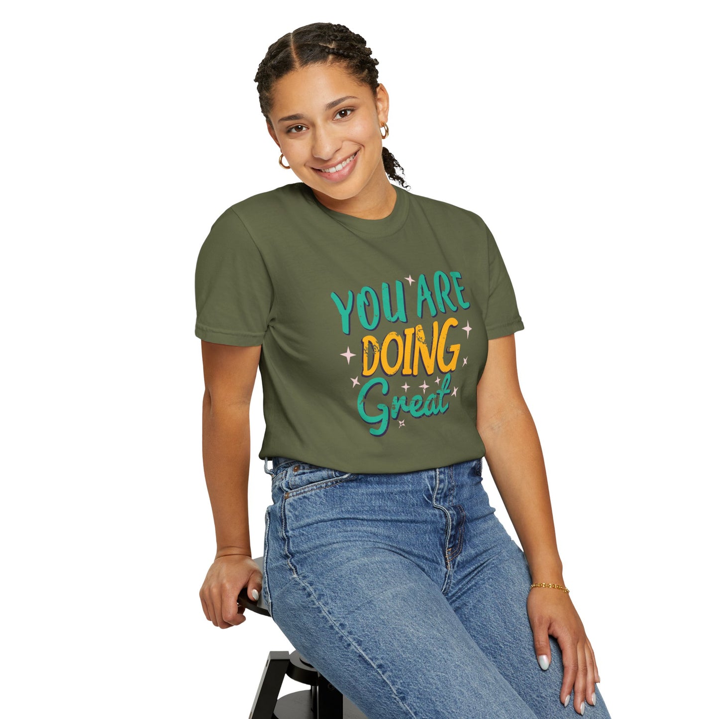 You Are Doing Great Trendy Tee Motivational Daily Reminder Supportive Dedication Positivity Keep It Up Unisex Heavy Cotton T-Shirt