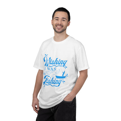 Funny Wishing I Was Fishing Catch and Release Unconditional Love Fishing Boat  Fishing Rod Sarcastic Adventure Unisex Heavy Cotton T-Shirt