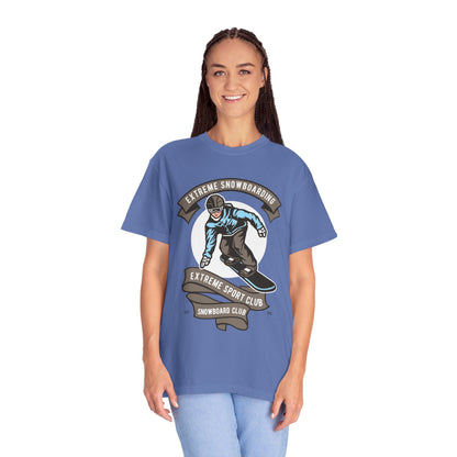 Extreme Snowboarding Sports Club Holly Jolly Winter Tee Wonderland Unisex Heavy Cotton T-Shirt