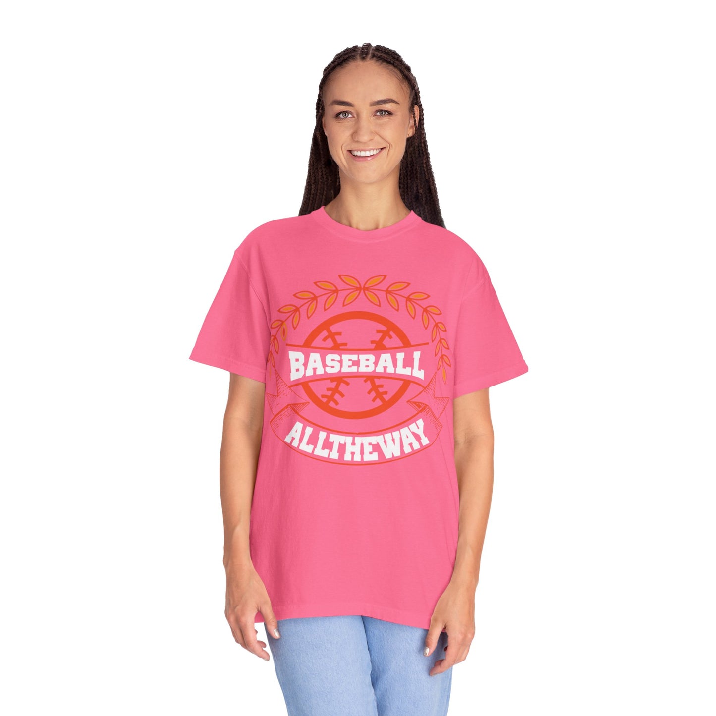 Funny Baseball All The Way Athletic Sarcastic Enthusiasm Pitcher Fastball Sports Loyalty  Unisex Heavy Cotton T-Shirt